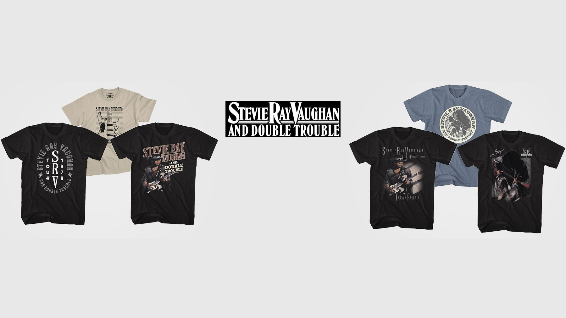 STEVIE RAY VAUGHAN T-Shirts, Officially Licensed, Free Shipping