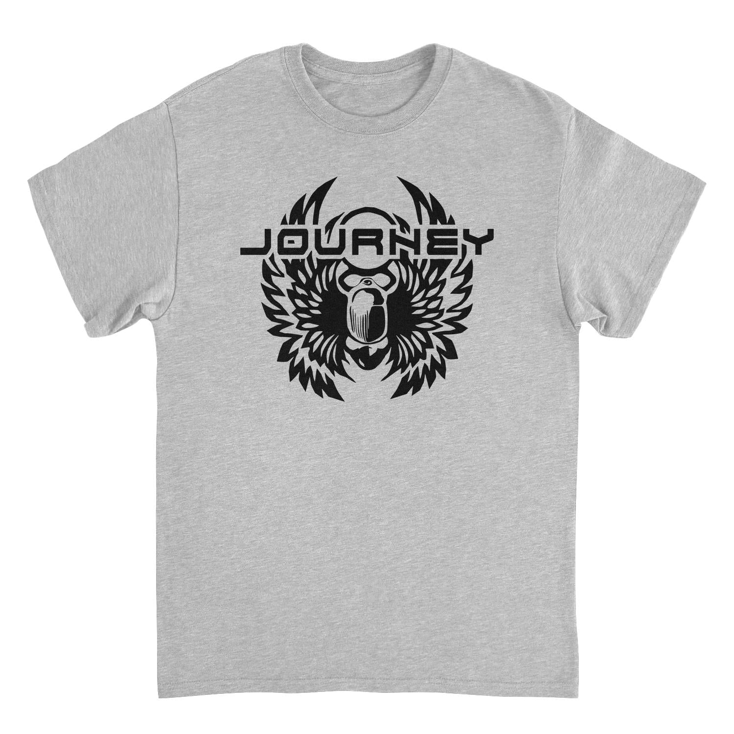 Journey Black Solid Logo Sport Grey T-Shirt