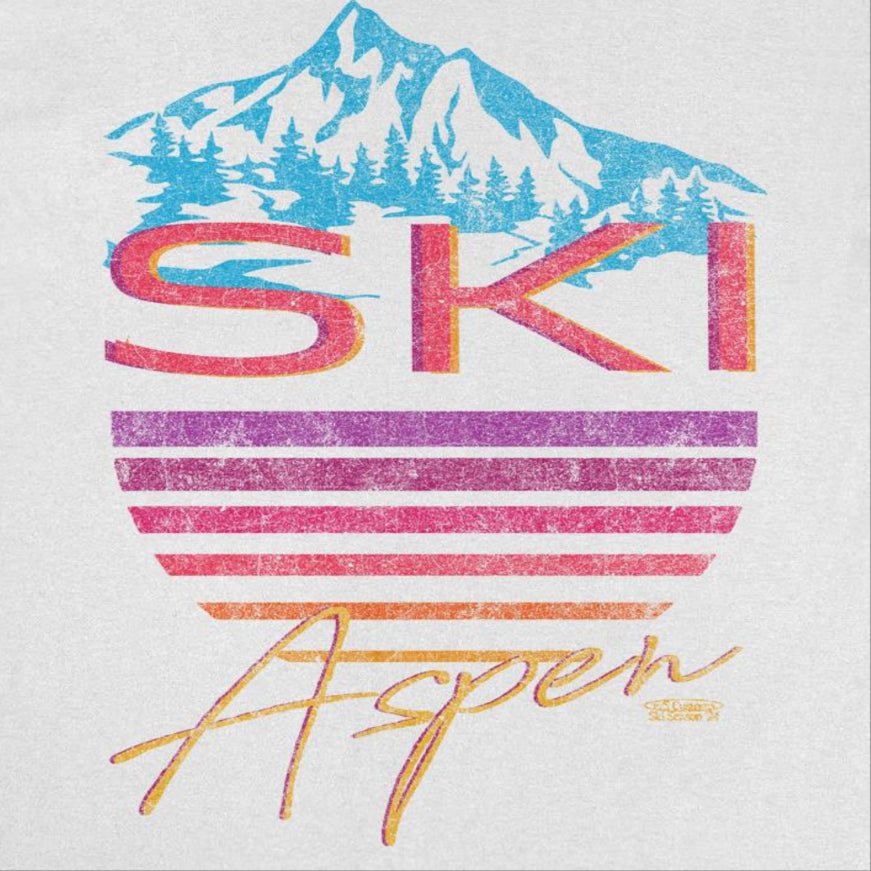 Ski Aspen White T-Shirt