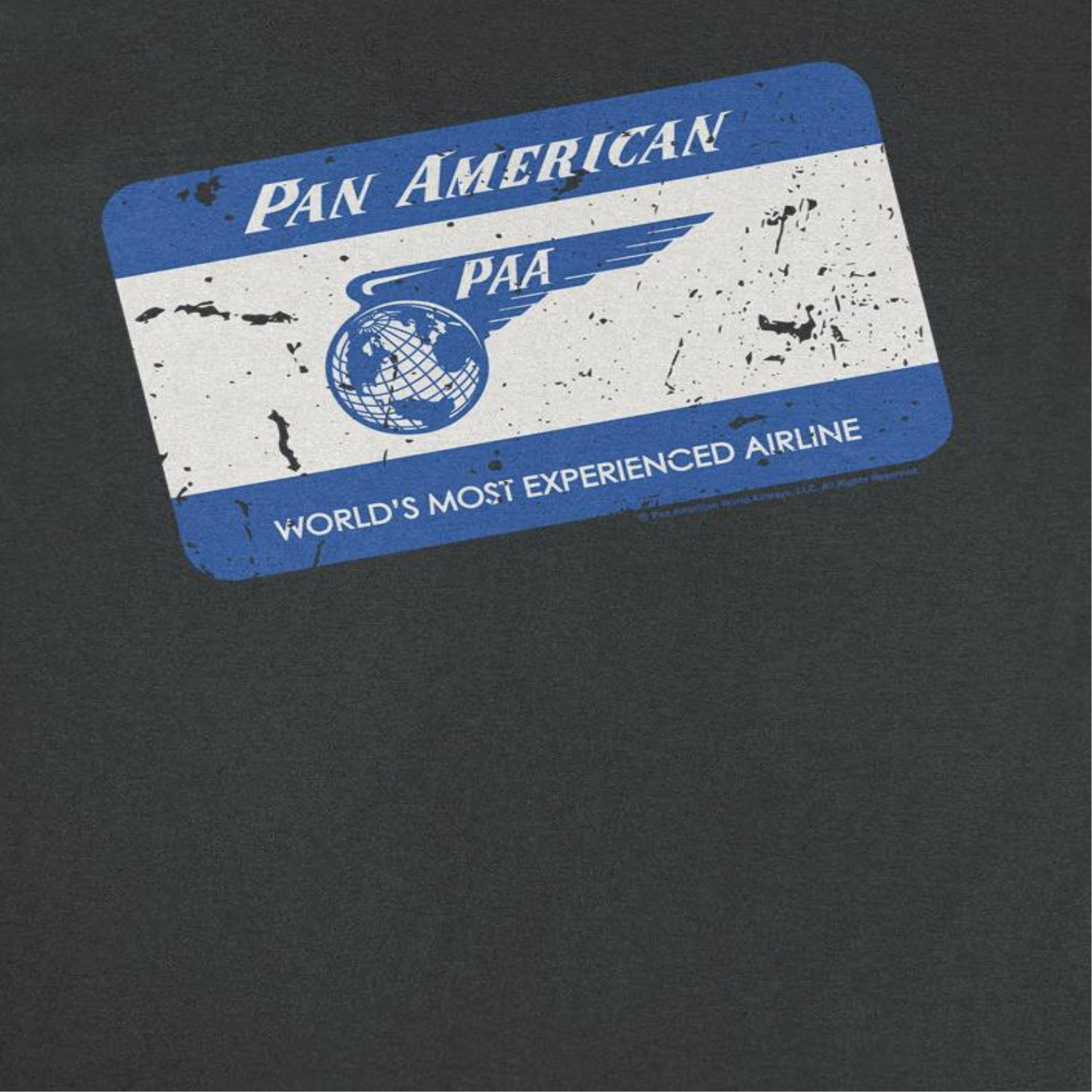 Pan Am Retro PAA Business Card Black T-Shirt