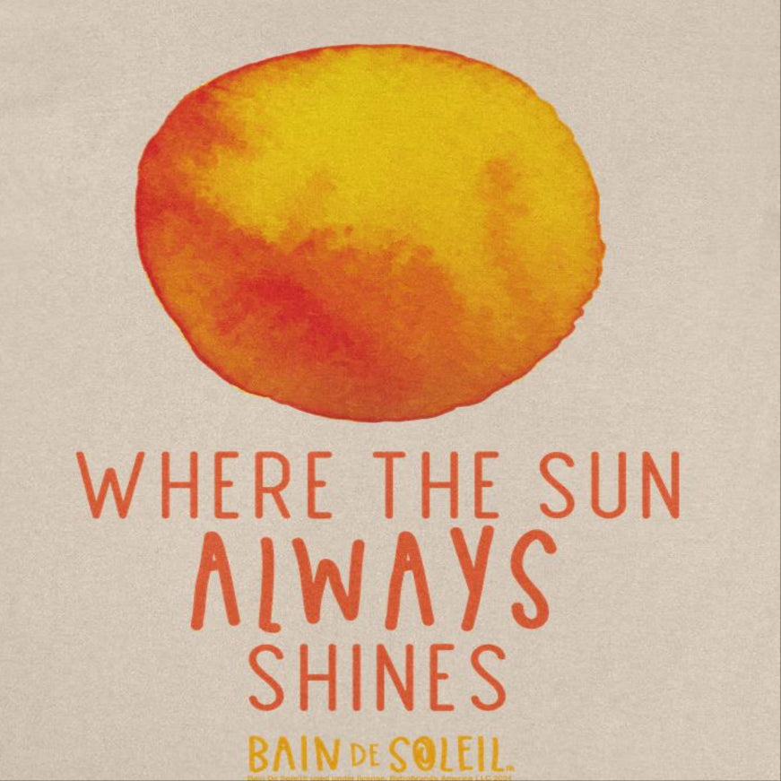 Bain De Soleil Orange Water Colour Sun Text Retro Sunscreen Sand T-Shirt