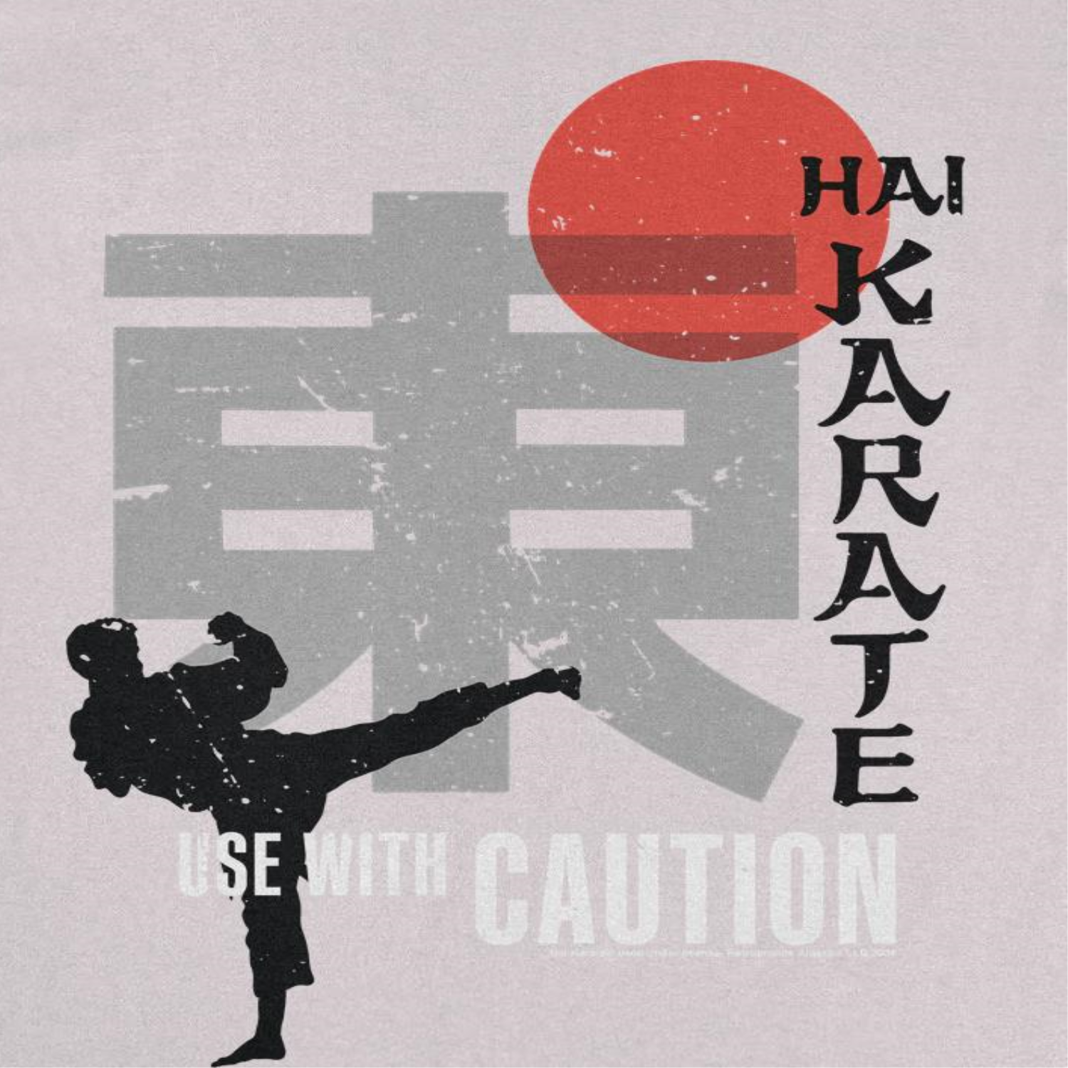 Hai Karate Use With Caution Retro Aftershave Ice Grey T-Shirt