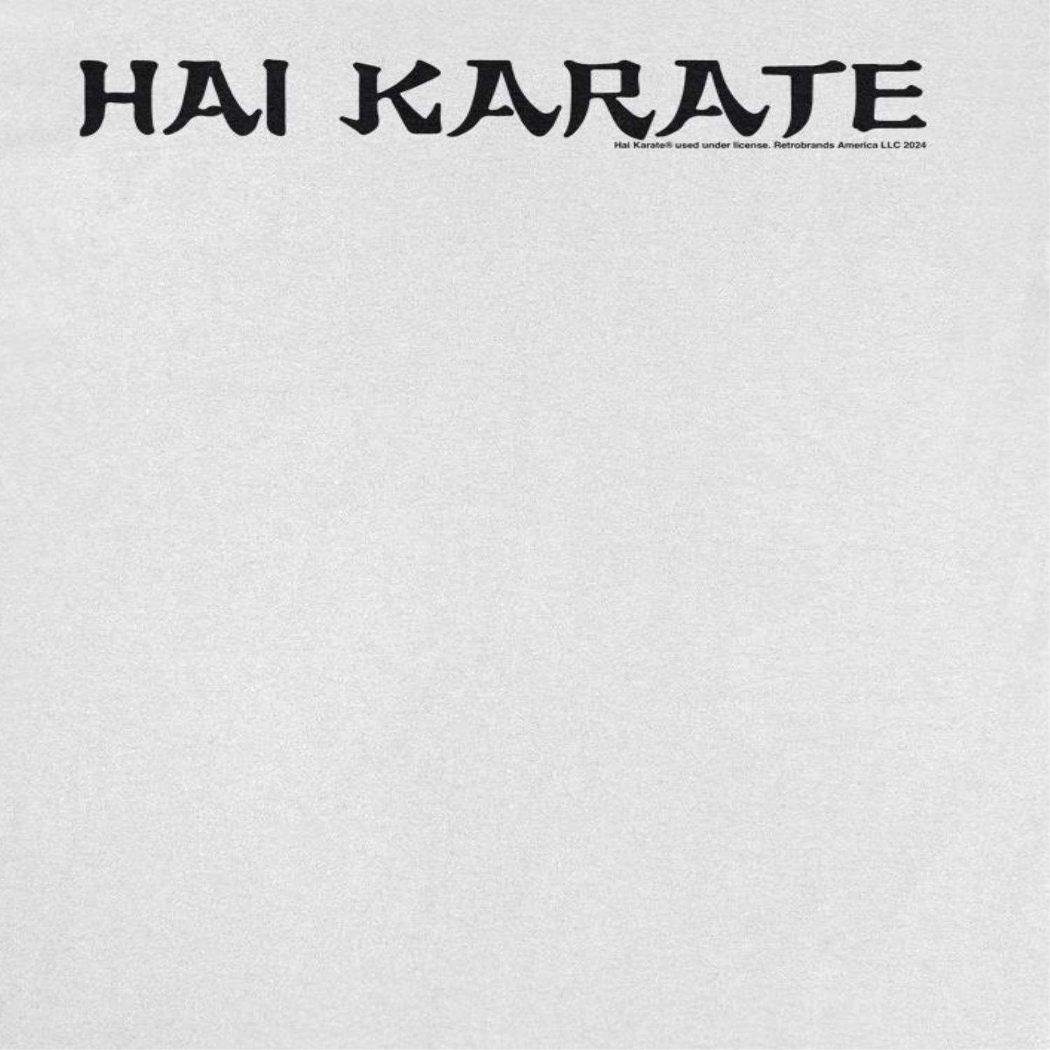 Hai Karate Horizontal Logo Retro Aftershave White T-Shirt
