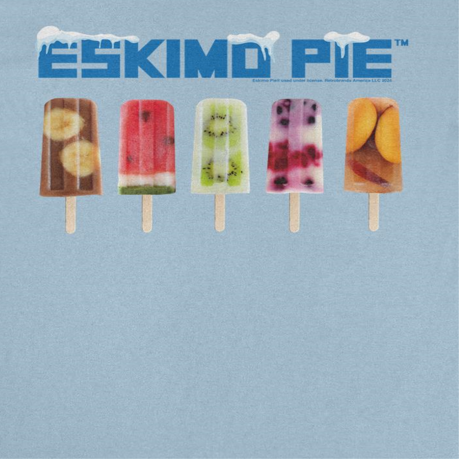 Eskimo Pie Retro Ice Lolly Selection Light Blue T-Shirt