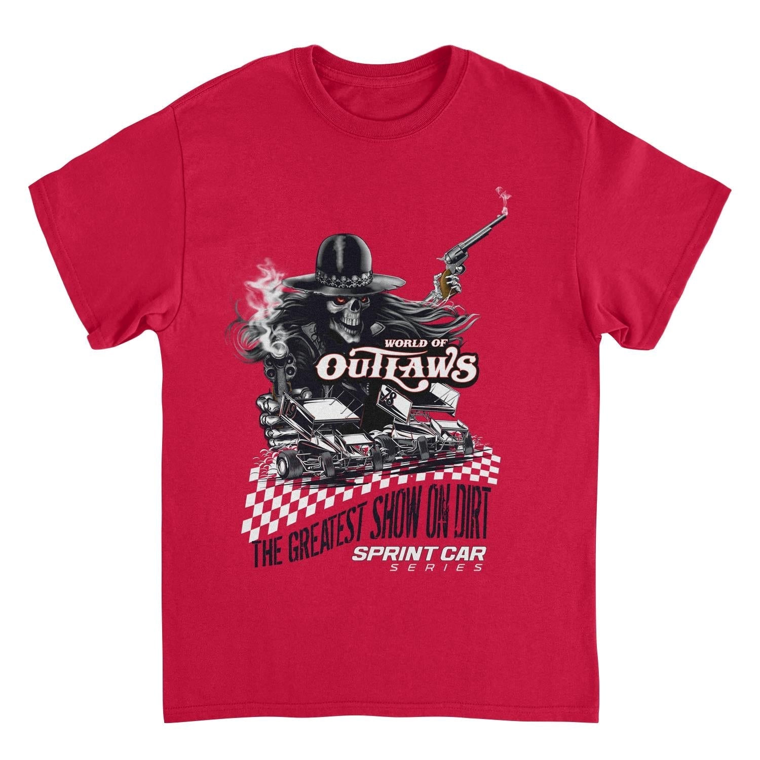 World of Outlaws The Greates Show On Dirt Red T-Shirt