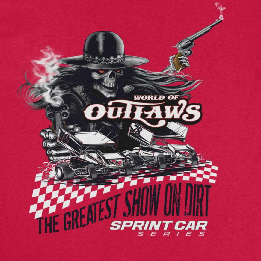 World of Outlaws The Greates Show On Dirt Red T-Shirt