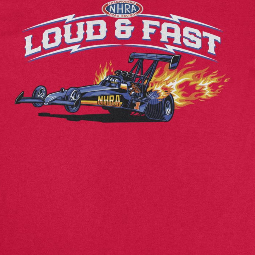 NHRA Loud and Fast Red T-Shirt
