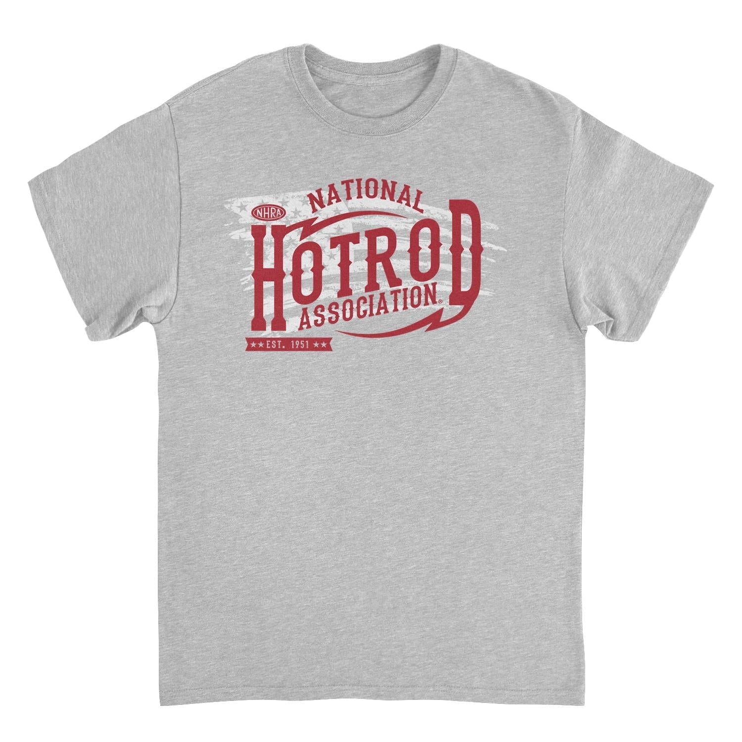 NHRA National Hot Rod Association Red logo  Sport Grey T-Shirt