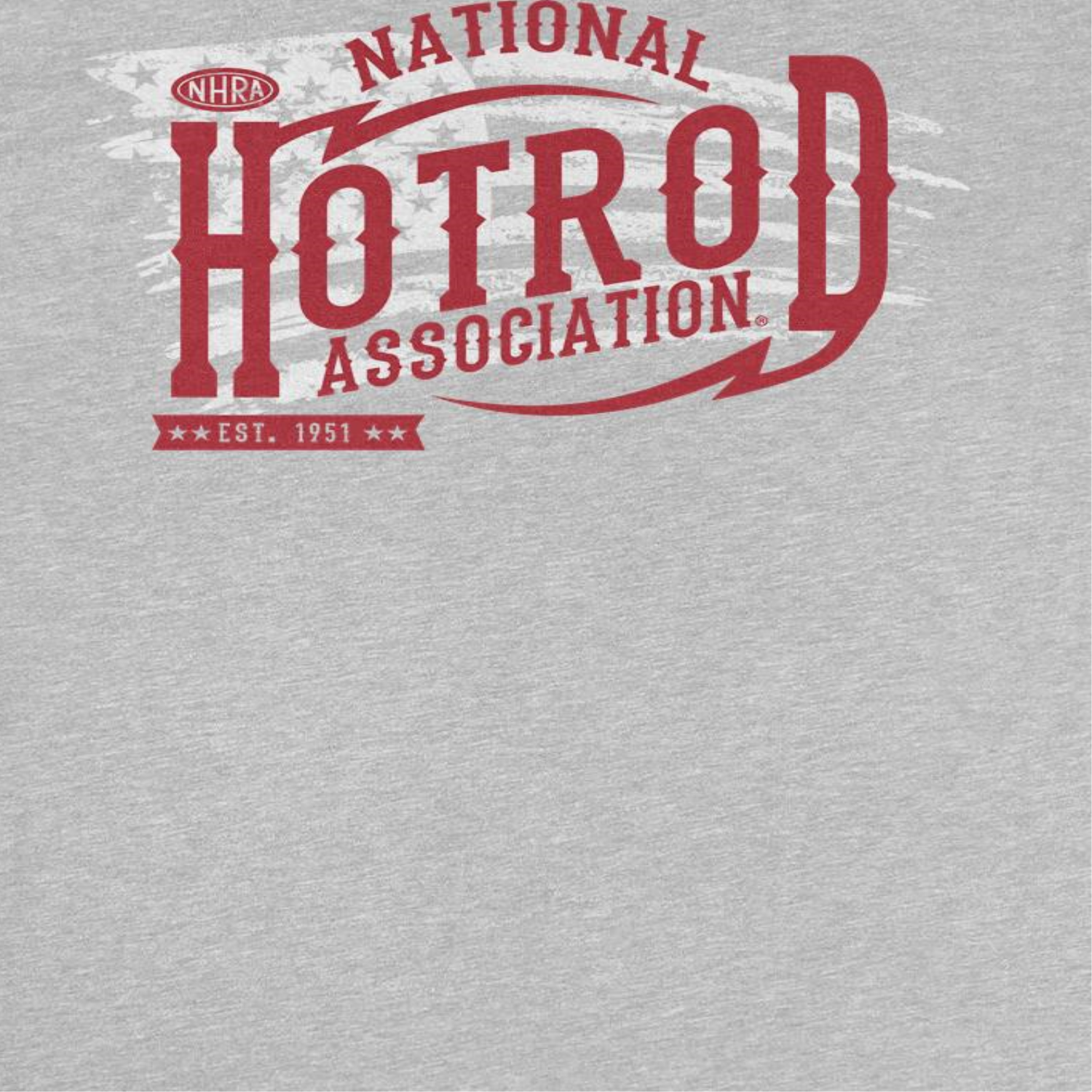 NHRA National Hot Rod Association Red logo  Sport Grey T-Shirt