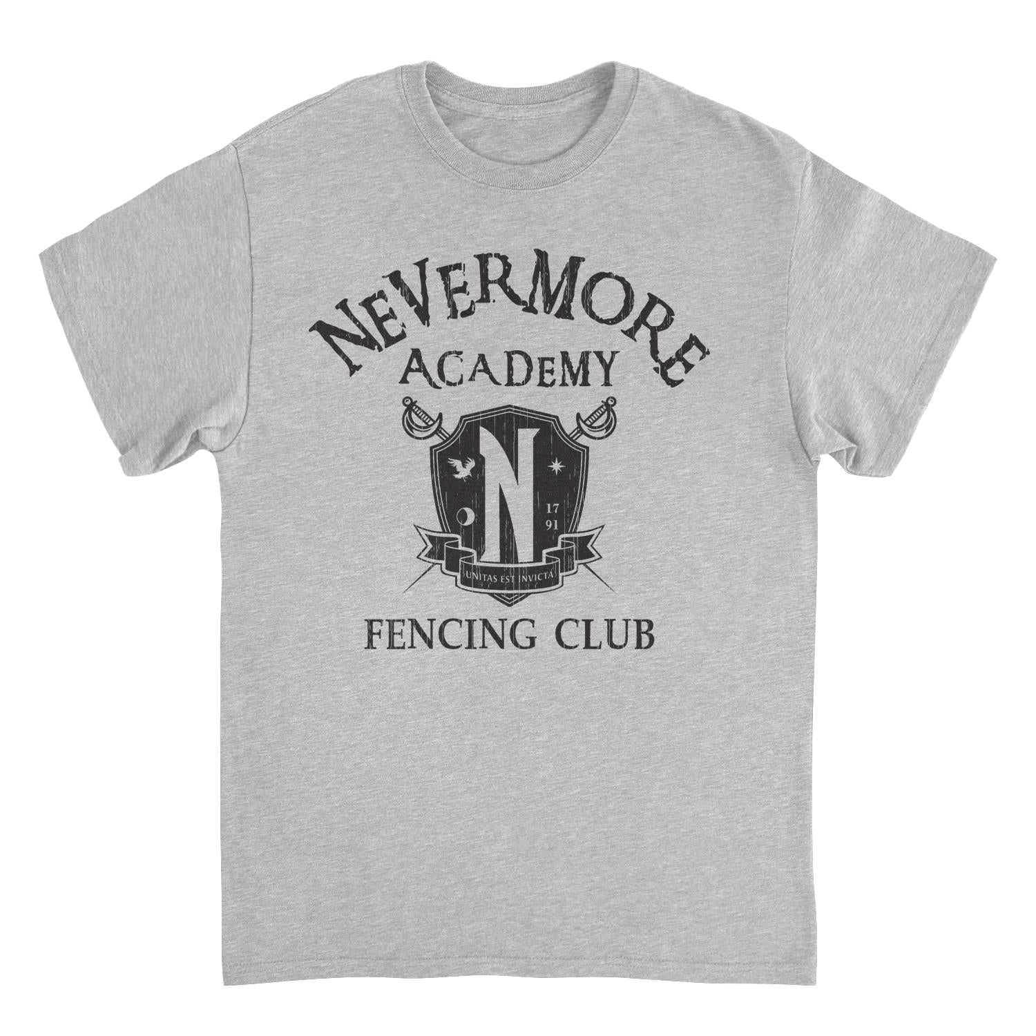 Wednesday Fencing 3 Front Sport Grey T-Shirt