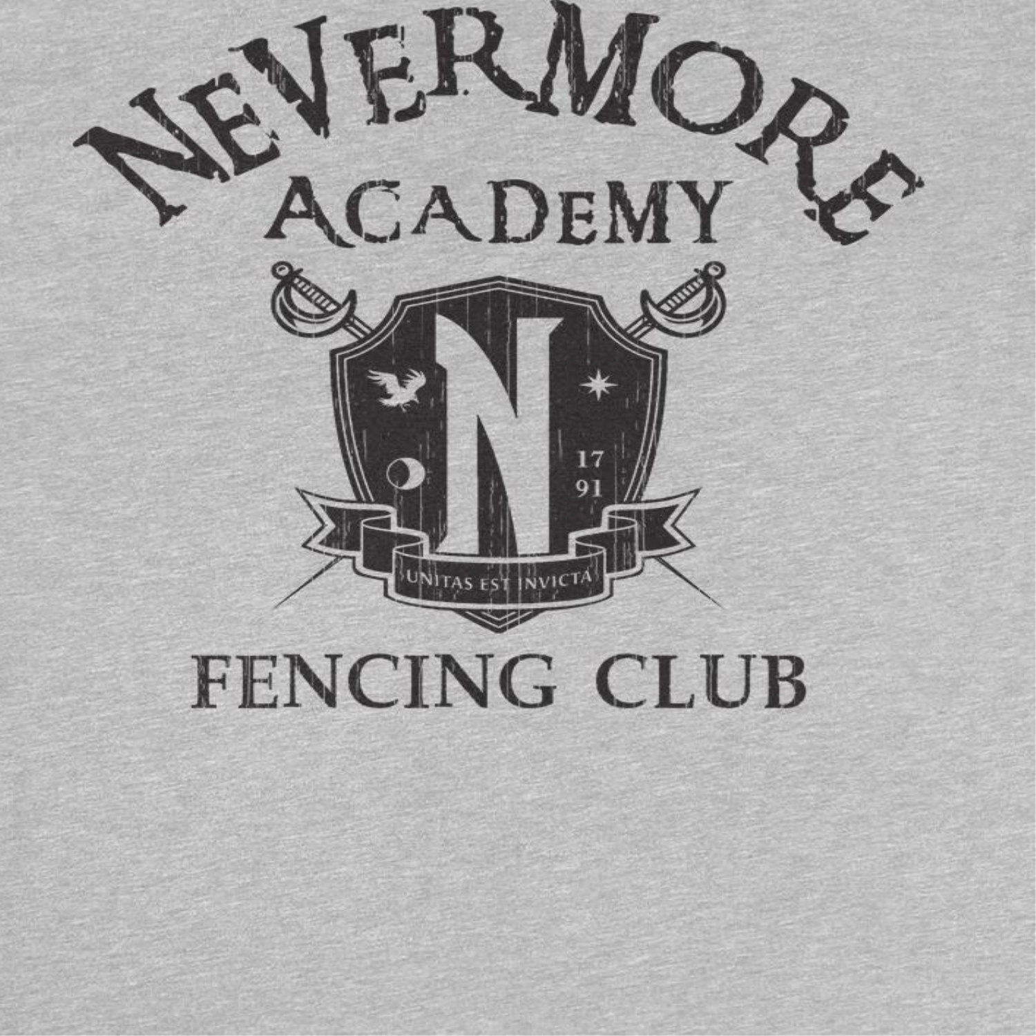 Wednesday Fencing 3 Front Sport Grey T-Shirt