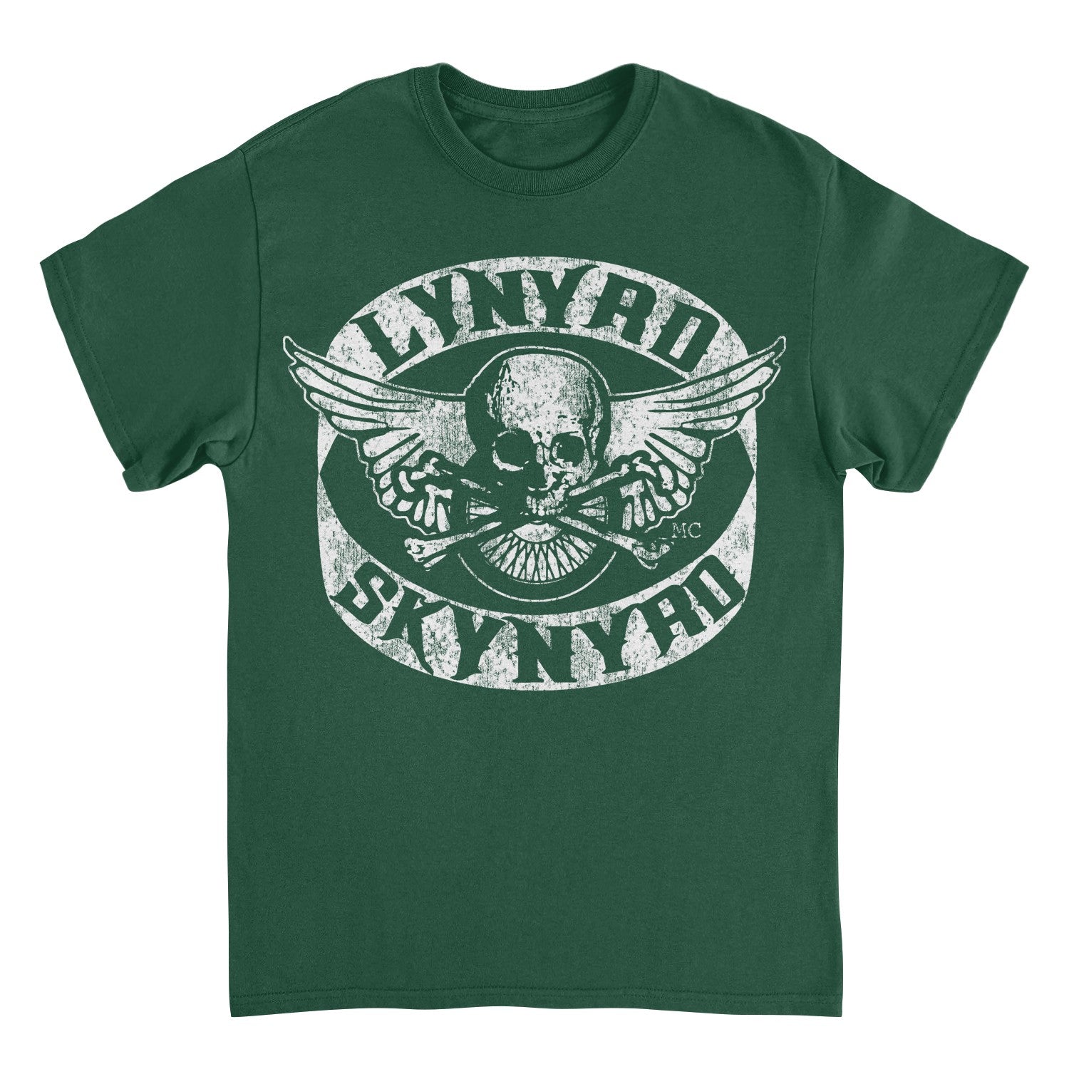 Lynyrd Skynyrd Skull White Forest Green T-Shirt