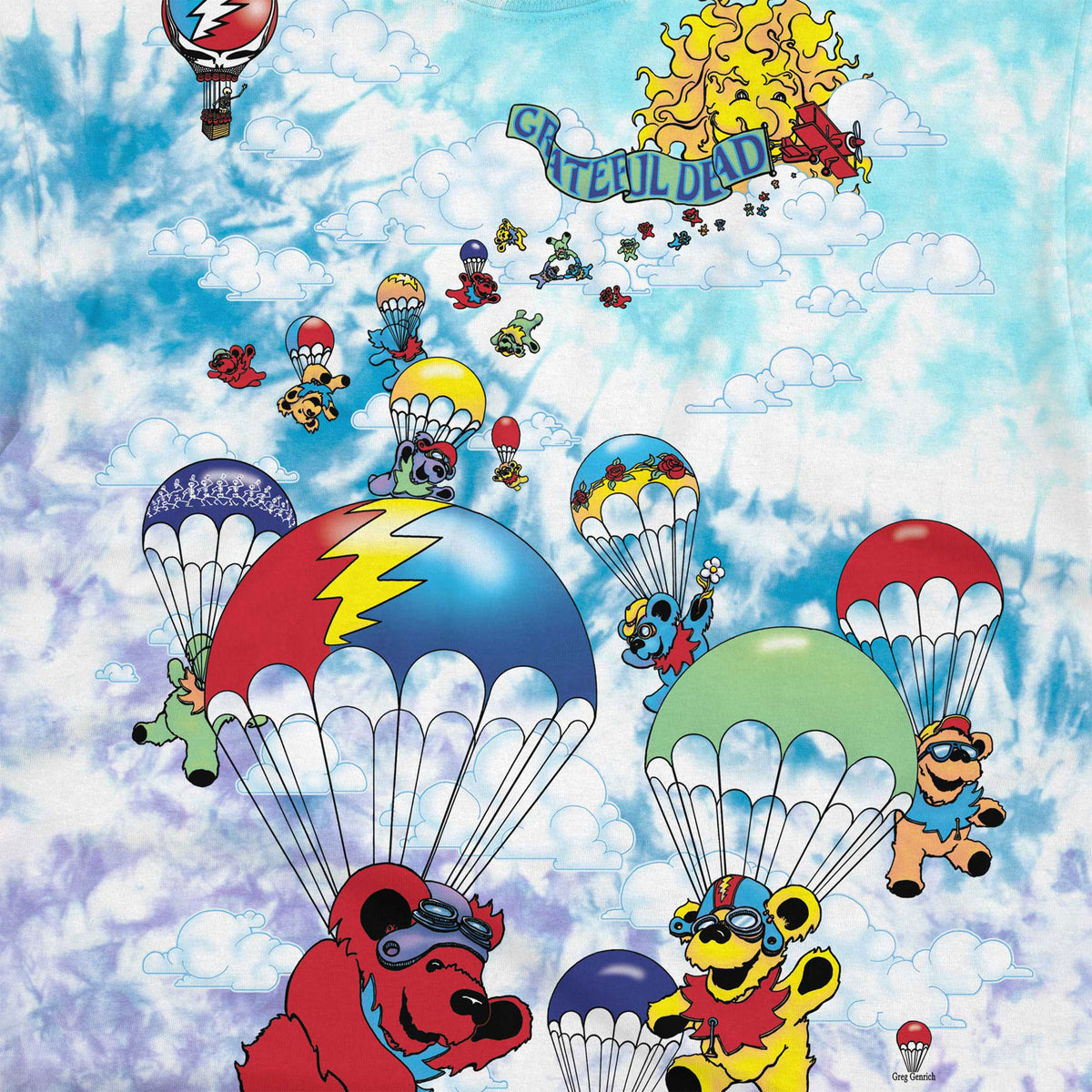 GRATEFUL DEAD T-Shirt, PARACHUTING BEARS