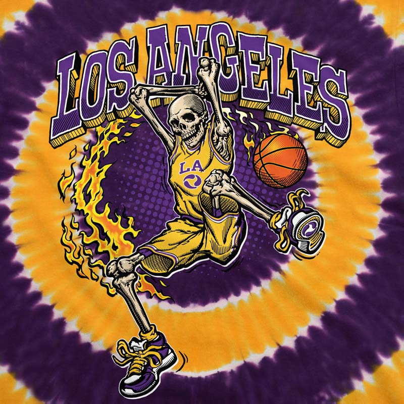 DUNKER BASKETBALL SKELETON T-Shirt, Los Angeles
