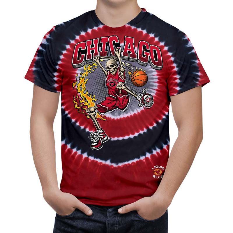 DUNKER BASKETBALL SKELETON T-Shirt, Chicago