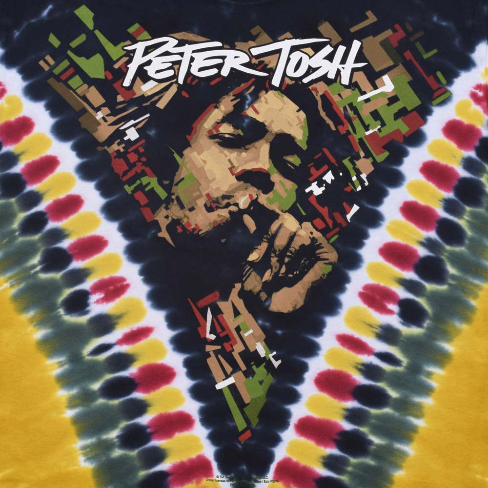 PETER TOSH Tie Dye T-Shirt, Golden V