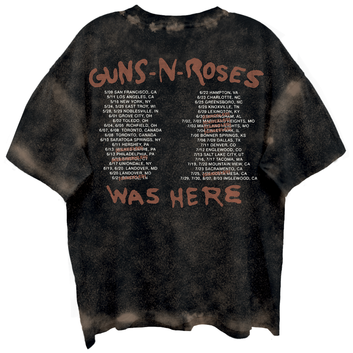 GUNS N ROSES Oversized T-Shirt, SKELTONS LIVE