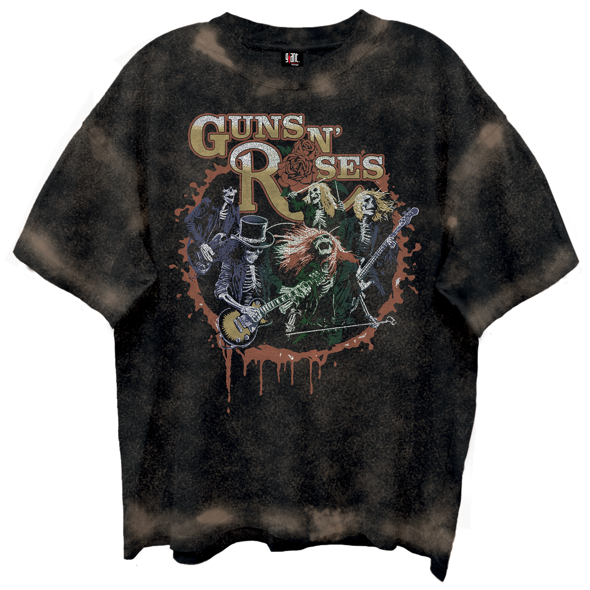 GUNS N ROSES Oversized T-Shirt, SKELTONS LIVE
