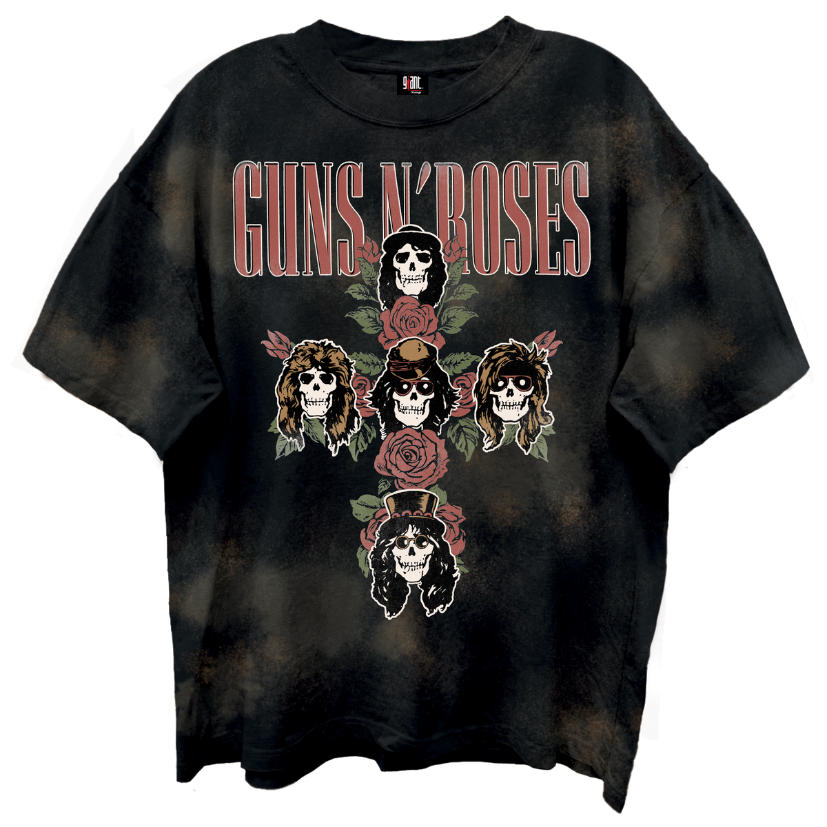 GUNS N ROSES Oversized T-Shirt, ROSE CROSS