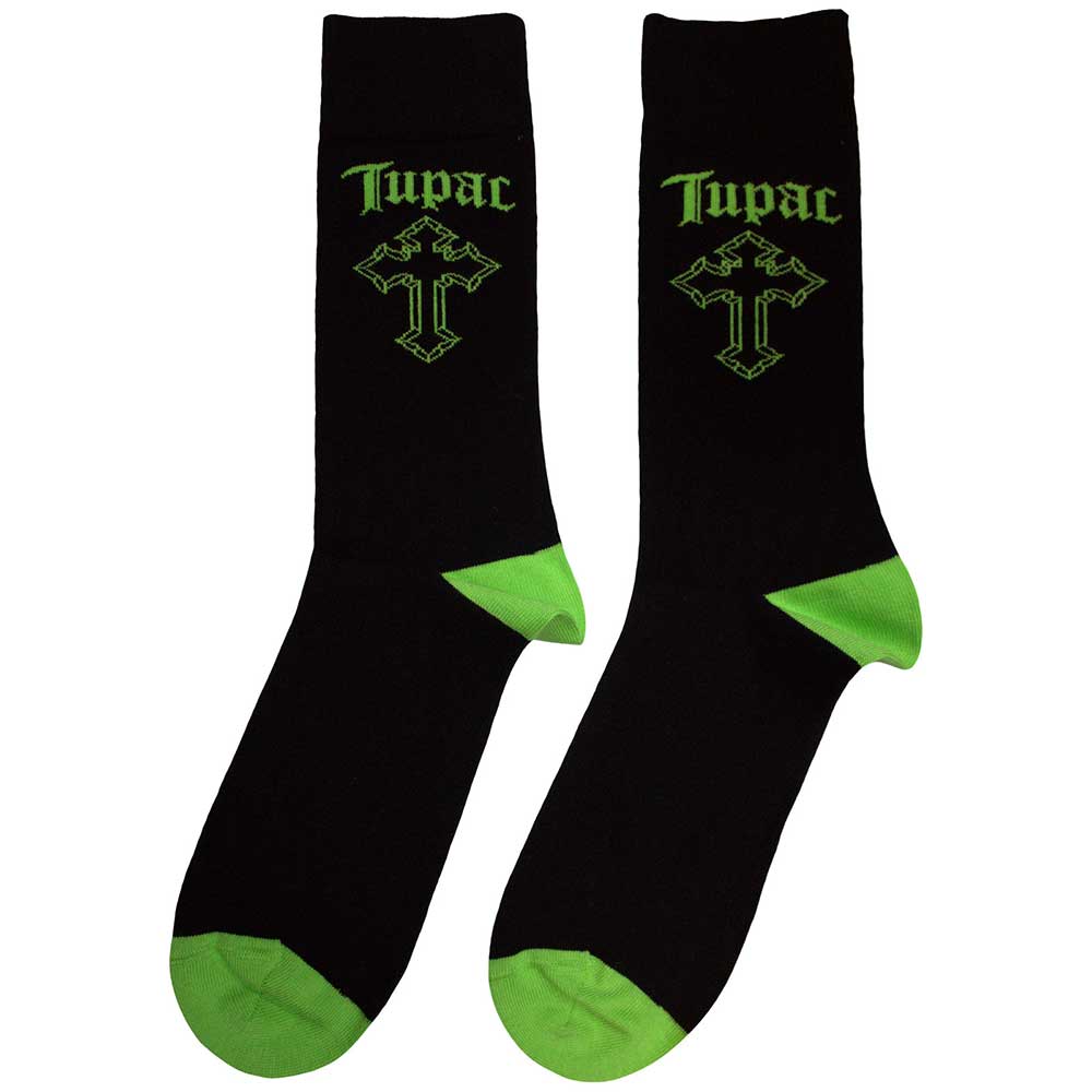 TUPAC Unisex Ankle Socks, Green Cross