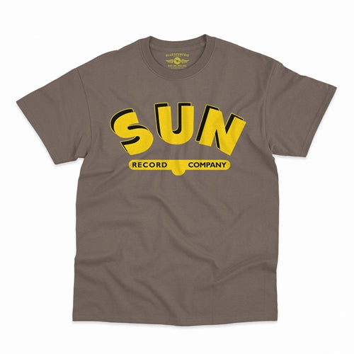 SUN RECORDS Superb T-Shirt, Company Logo Taupe