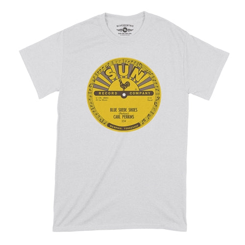 SUN RECORDS Superb T-Shirt, Carl Perkins White