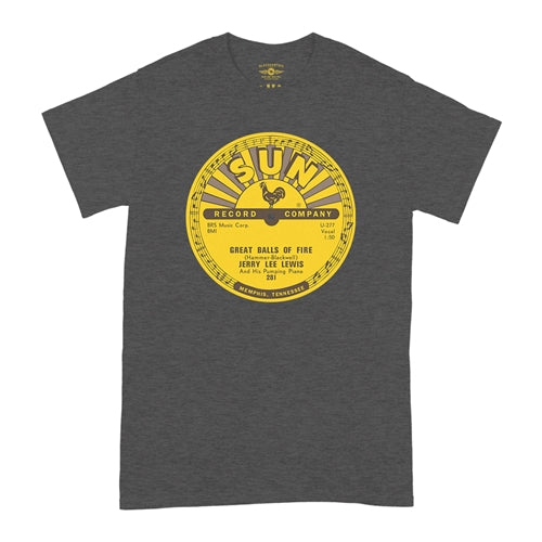 SUN RECORDS Superb T-Shirt, Great Balls of Fire Heather
