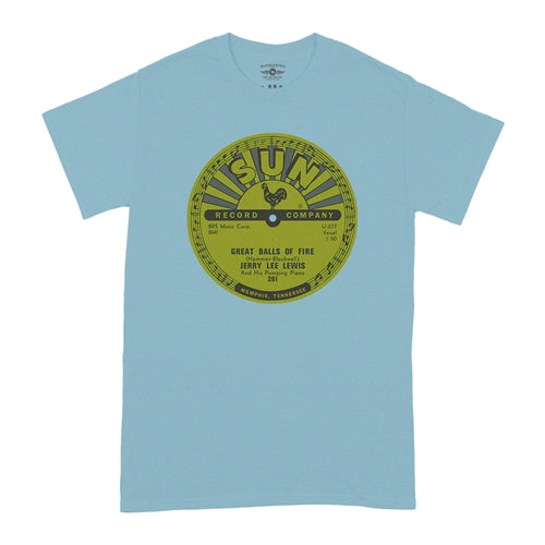 SUN RECORDS Superb T-Shirt, Great Balls of Fire Blue
