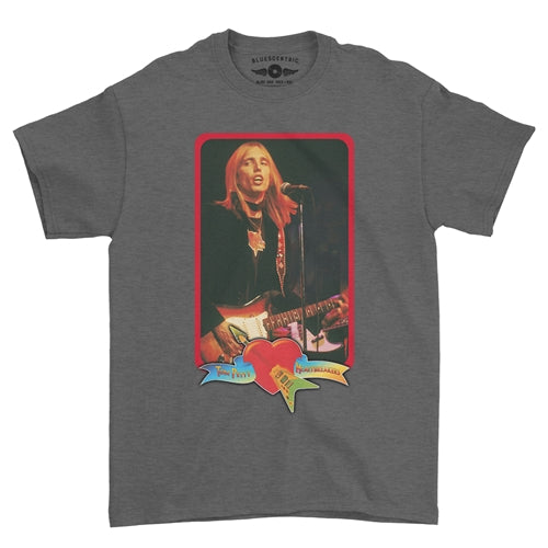 TOM PETTY & THE HEARTBREAKERS Superb T-Shirt, Red Guitar Heather