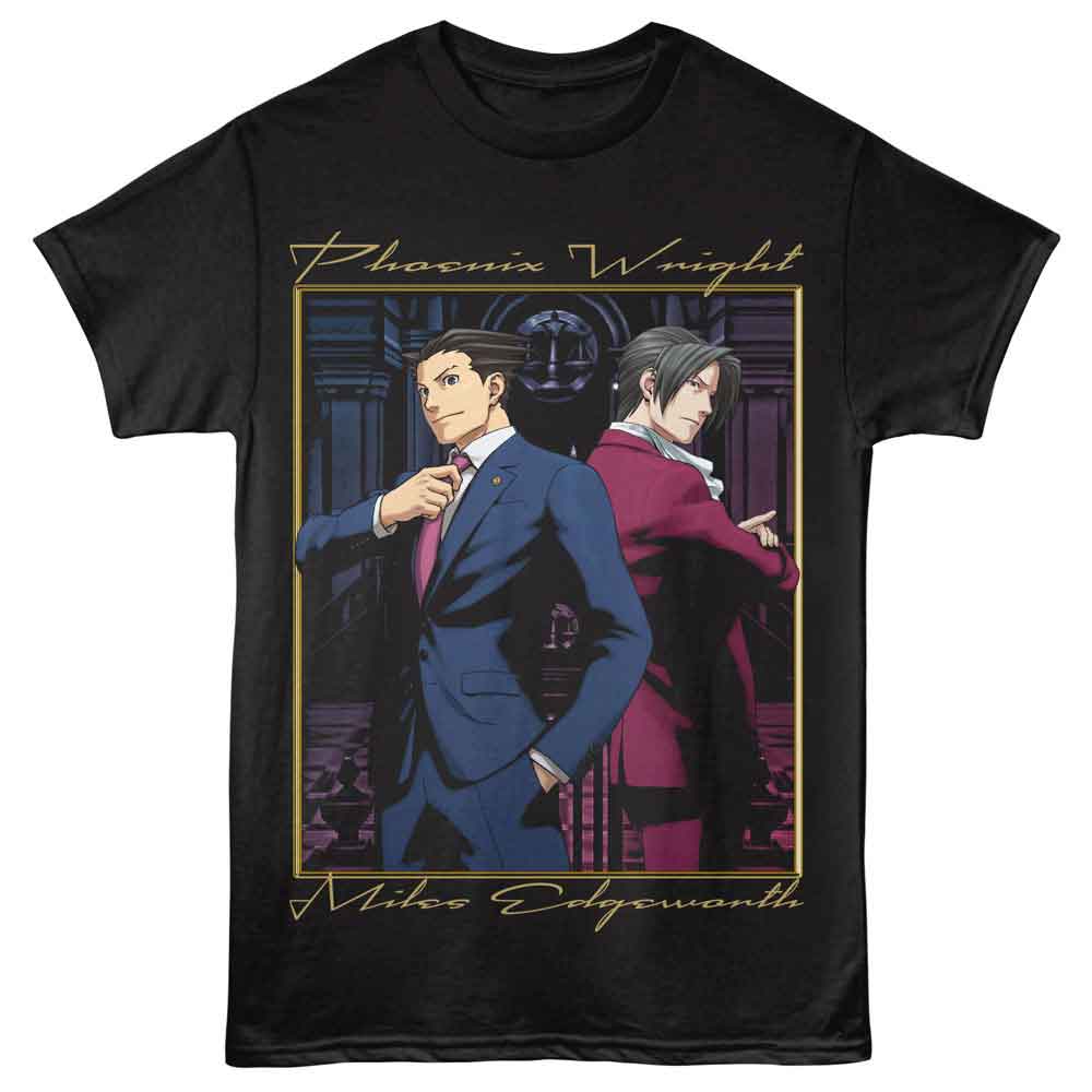 ACE ATTORNEY Eye-Catching T-Shirt, WRIGHT AND EDGEWORTH