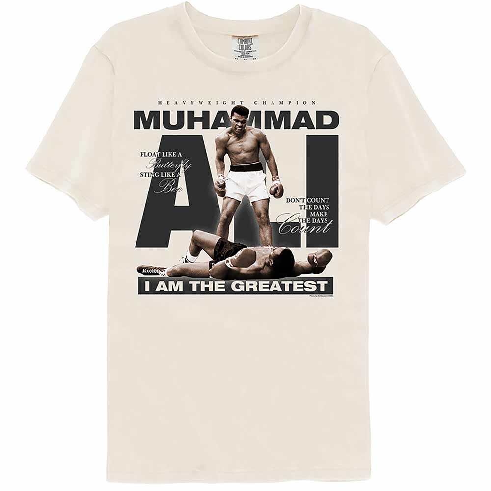 Muhammad Ali Garment Dye Iconic Photo And Quotes T-Shirt