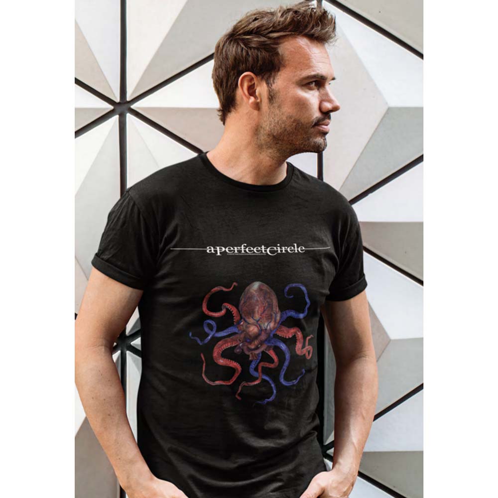 A PERFECT CIRCLE Eye-Catching T-Shirt, Octoheart