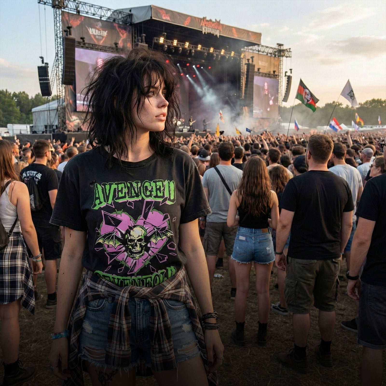 AVENGED SEVENFOLD Carbon T-Shirt, Heart Break