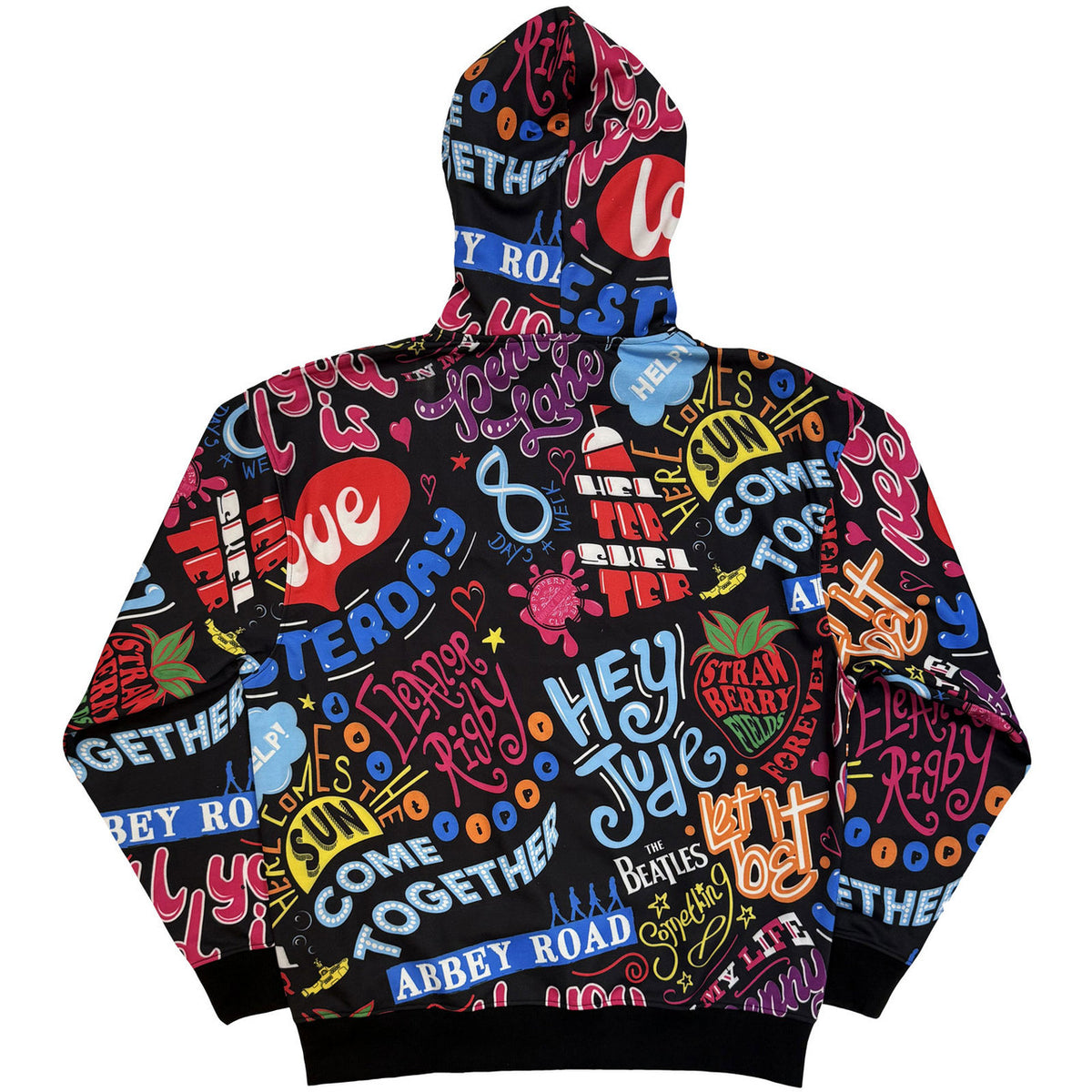THE BEATLES Attractive Hoodie, Song Titles
