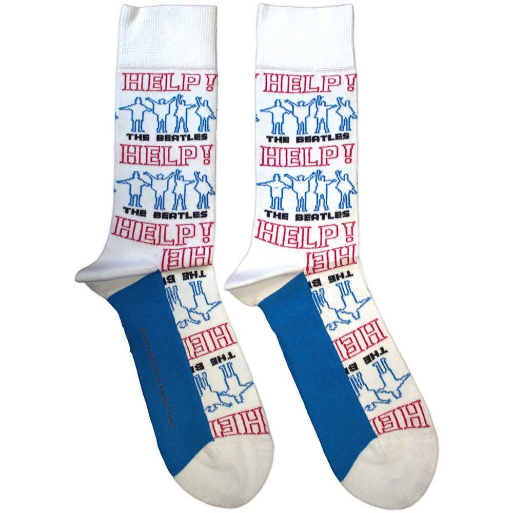 The Beatles Unisex Ankle Socks — Help! Outlines Repeat