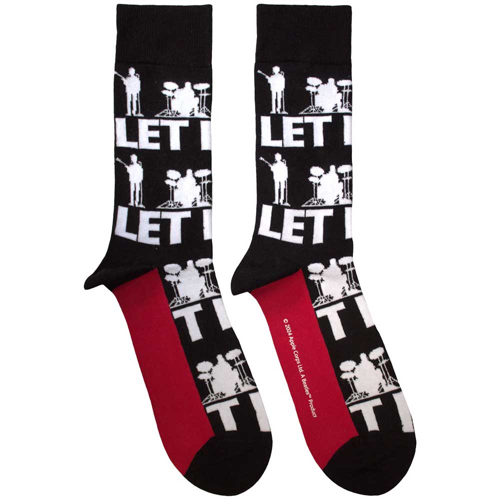 The Beatles Unisex Ankle Socks — Let It Be Silhouettes Repeat