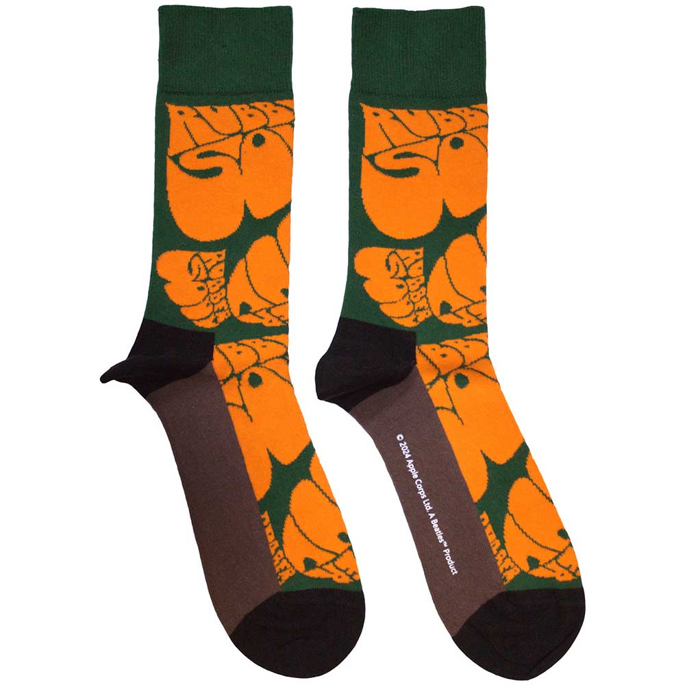 The Beatles Unisex Ankle Socks Rubber Soul Text Repeat