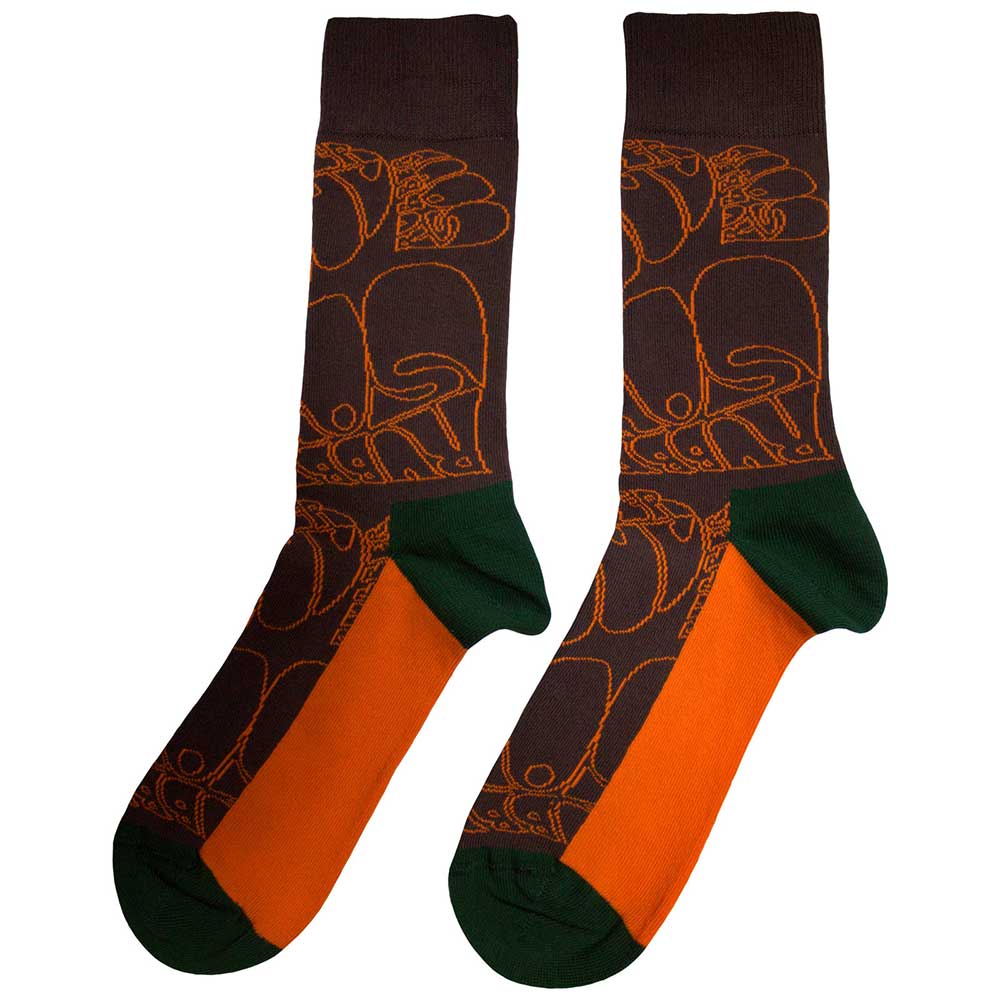 The Beatles Unisex Ankle Socks Rubber Soul Text Outlines Repeat