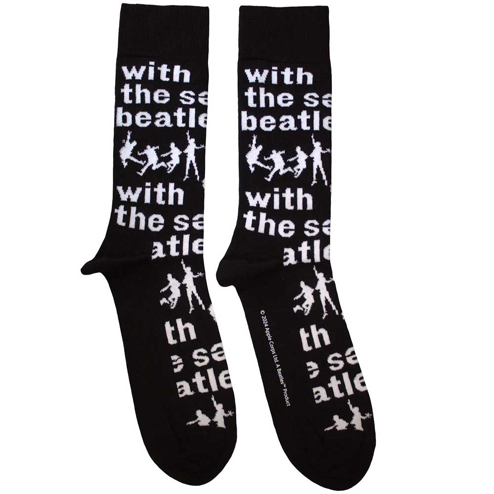 The Beatles Unisex Ankle Socks With The Beatles Silhouettes Repeat