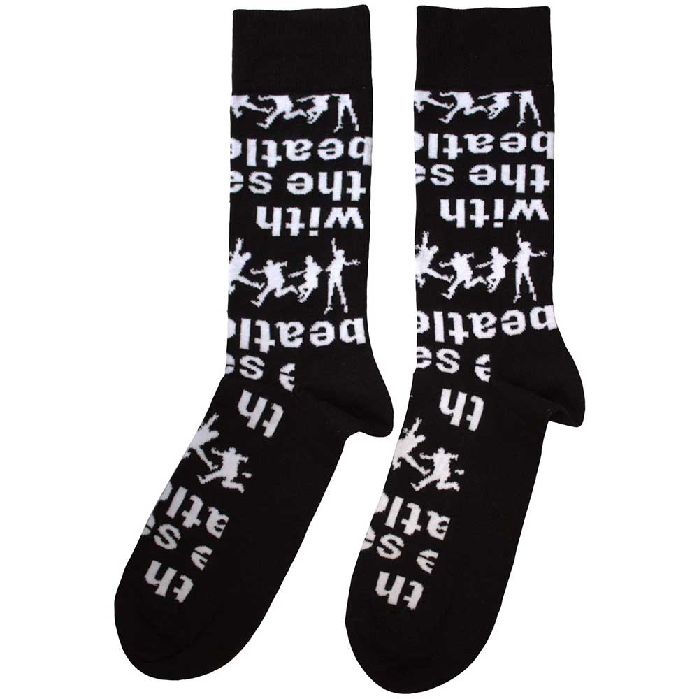 THE BEATLES Unisex Ankle Socks, With The Beatles Silhouettes Repeat