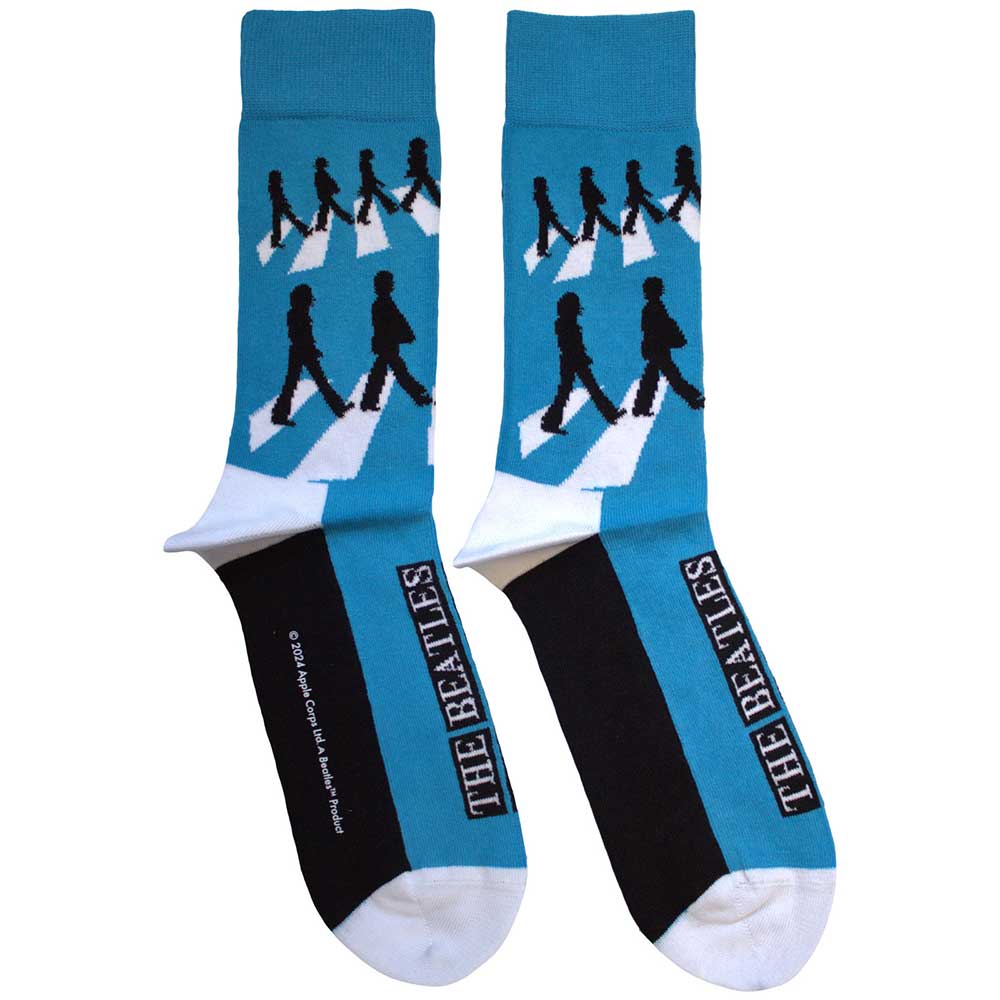 The Beatles Unisex Ankle Socks — Abbey Road Silhouettes Repeat