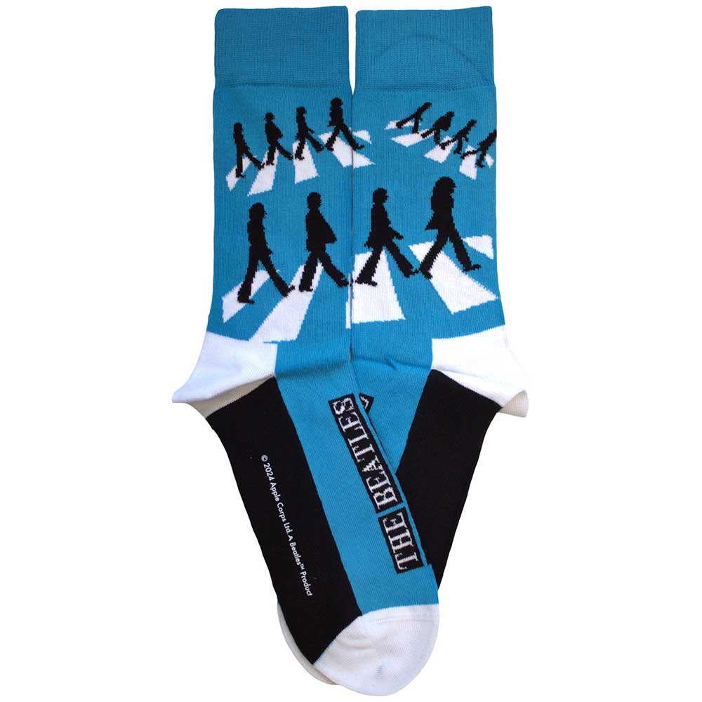 The Beatles Unisex Ankle Socks — Abbey Road Silhouettes Repeat