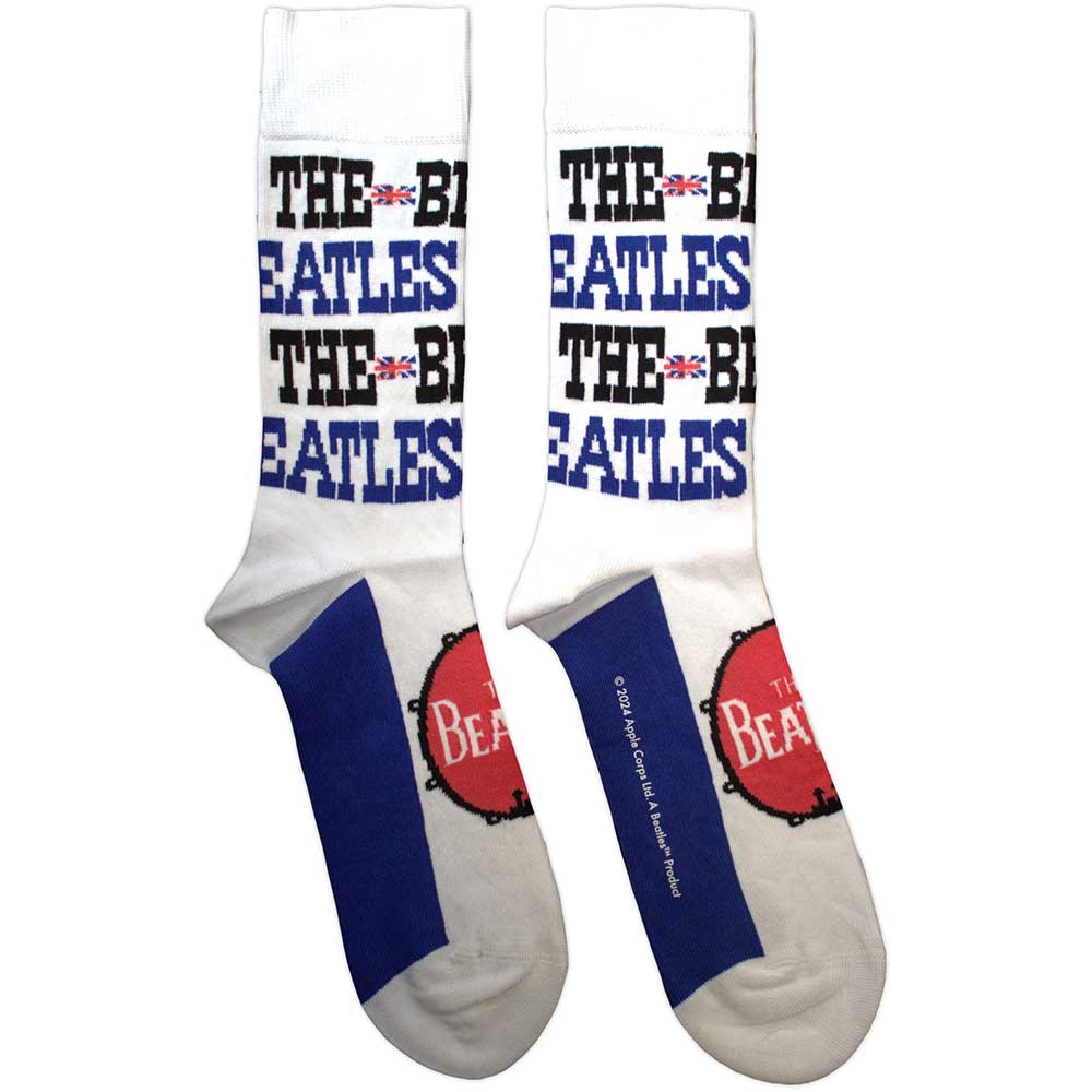 The Beatles Unisex Ankle Socks Budokan Poster & Drum Logo