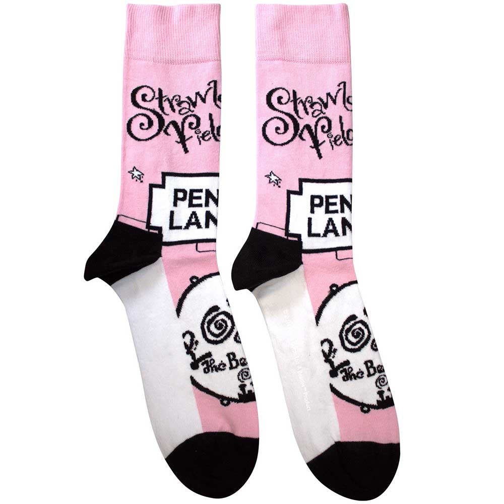 The Beatles Unisex Ankle Socks — Strawberry Fields/penny Lane