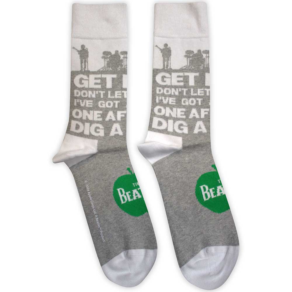 THE BEATLES Unisex Ankle Socks, Rooftop Silhouettes & Apple