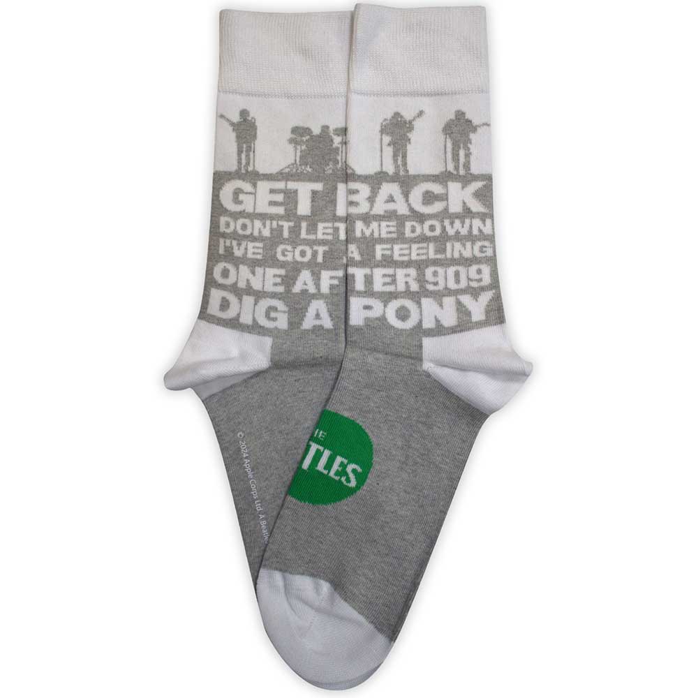 THE BEATLES Unisex Ankle Socks, Rooftop Silhouettes & Apple