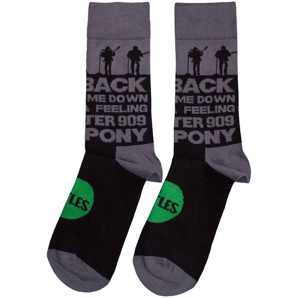 THE BEATLES Unisex Ankle Socks, Rooftop Silhouettes & Apple