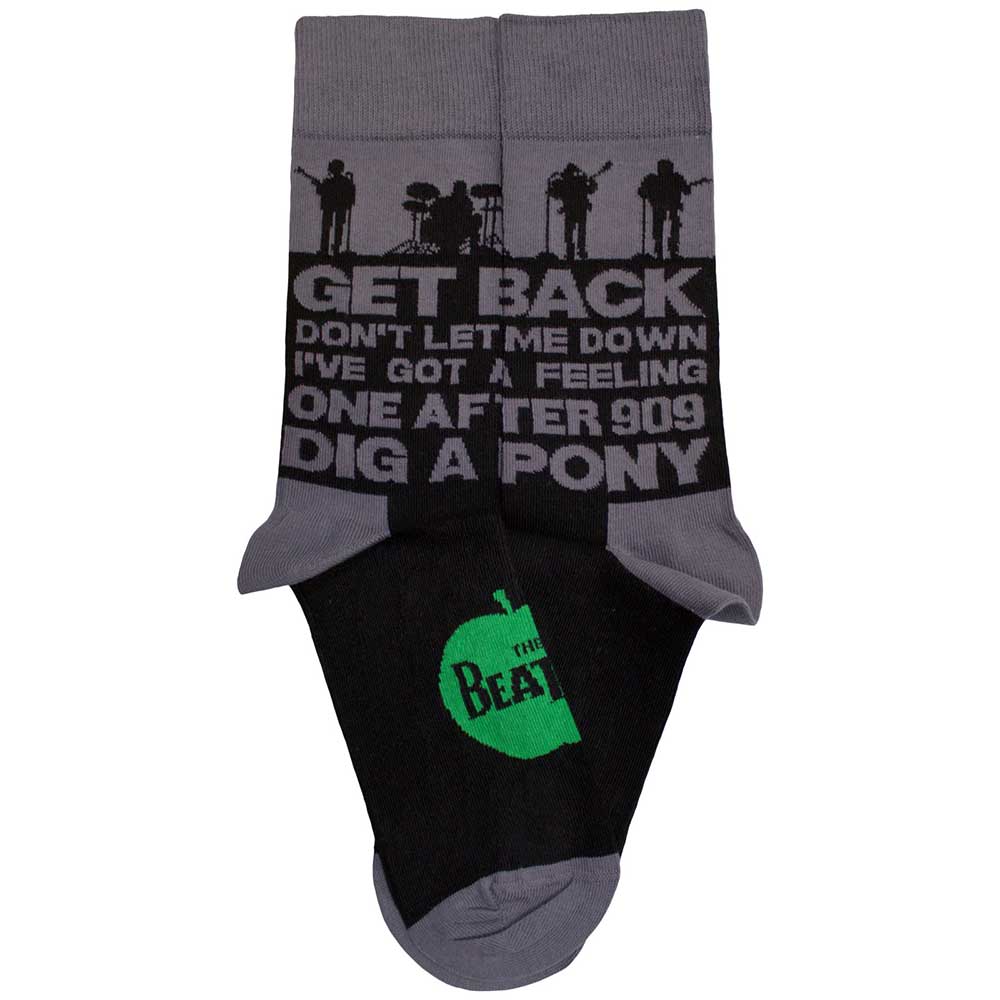 THE BEATLES Unisex Ankle Socks, Rooftop Silhouettes & Apple