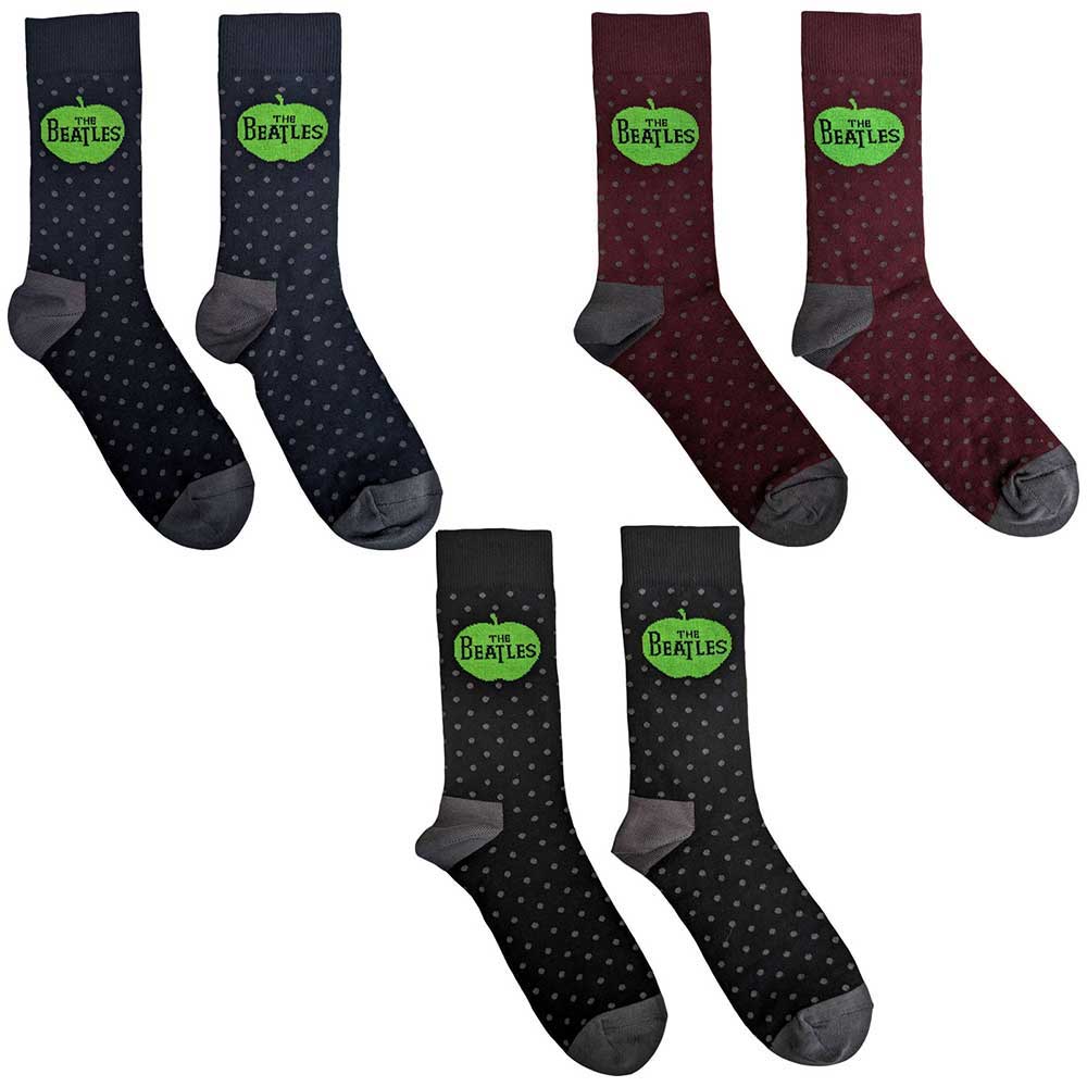 THE BEATLES Unisex Ankle Socks, Apple & Spots