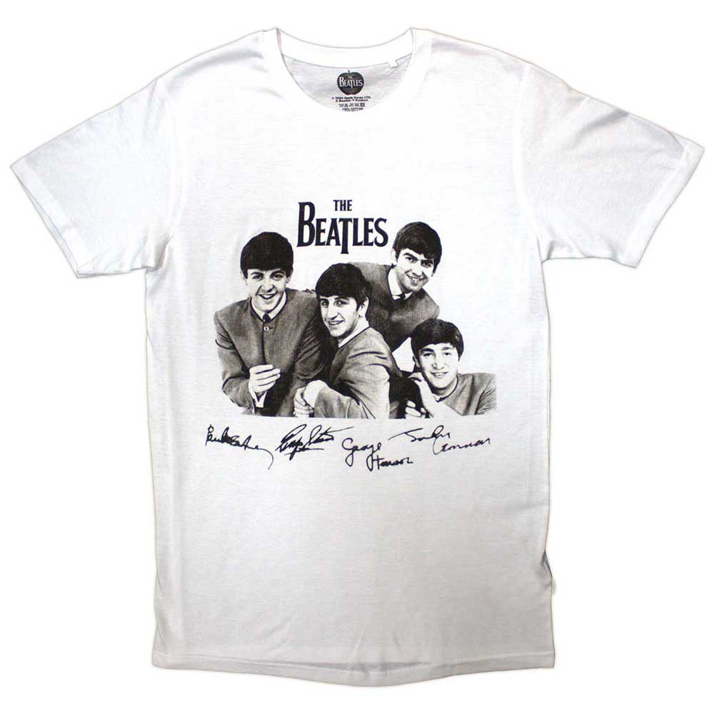 THE BEATLES Attractive T-Shirt, Mop Tops & Signatures